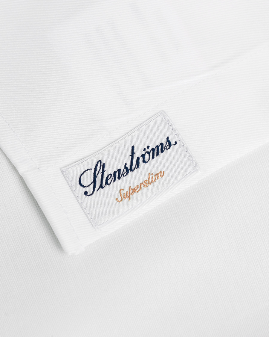 Heren | Overhemden | Stenströms | Superslim Plain Shirt White