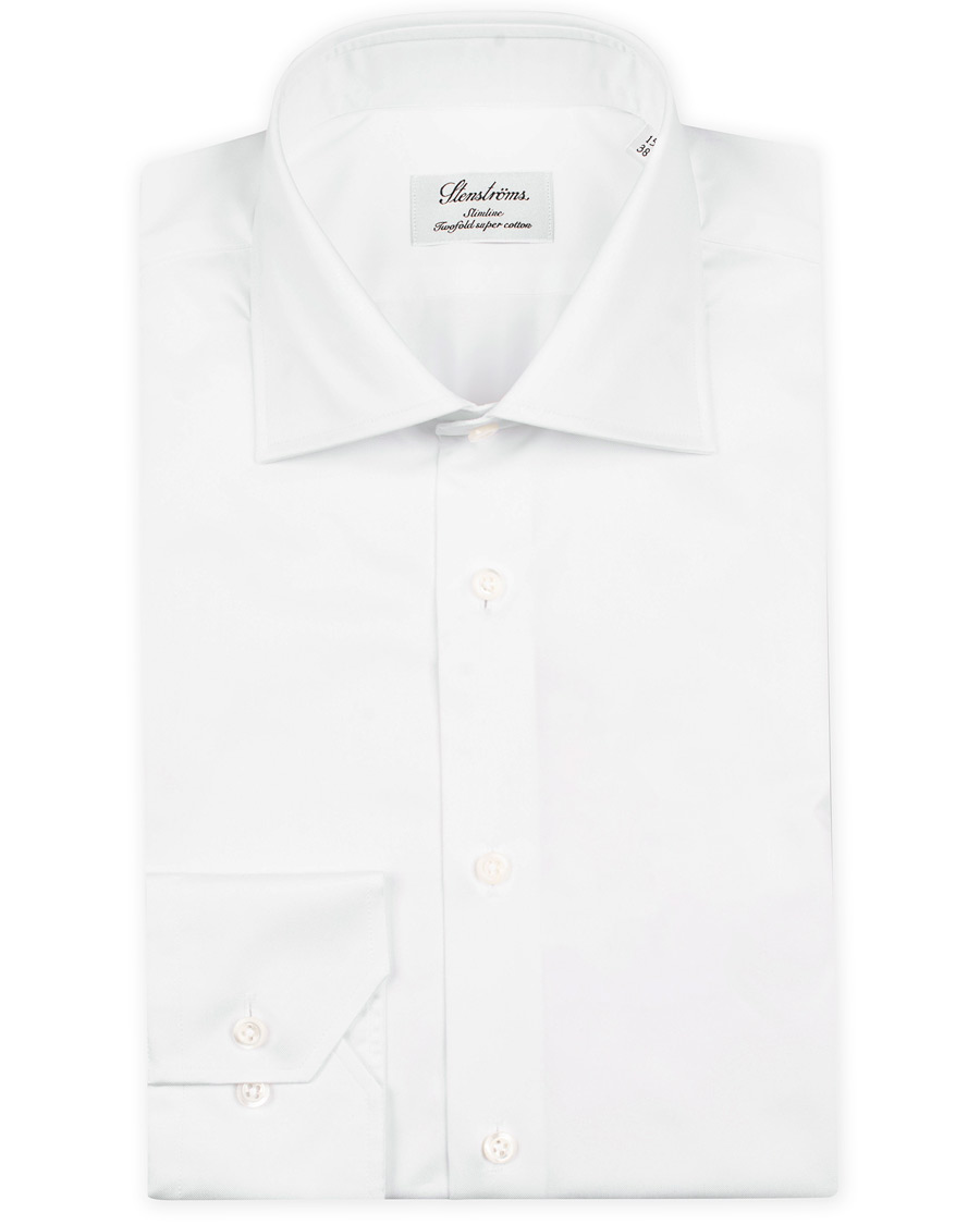 Heren | Overhemden | Stenströms | Slimline Shirt White