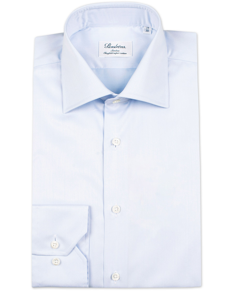 Heren | Overhemden | Stenströms | Slimline Shirt Blue