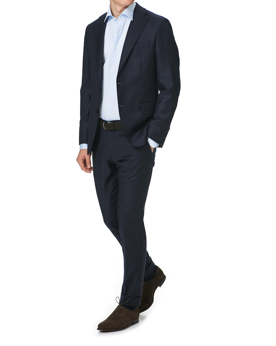 Heren | Overhemden | Stenströms | Slimline Shirt Blue