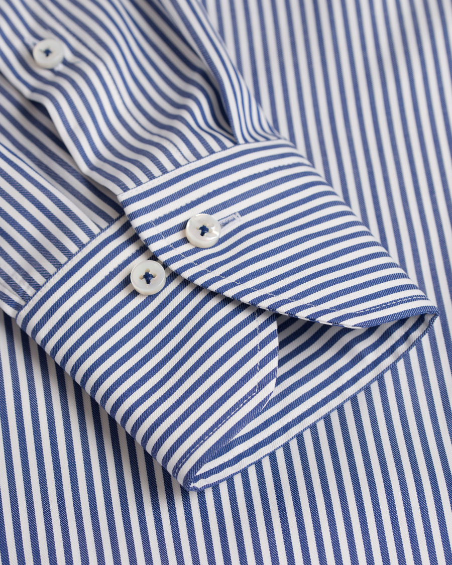 Homme | Chemises | Stenströms | Slimline Stripe Shirt Blue/White
