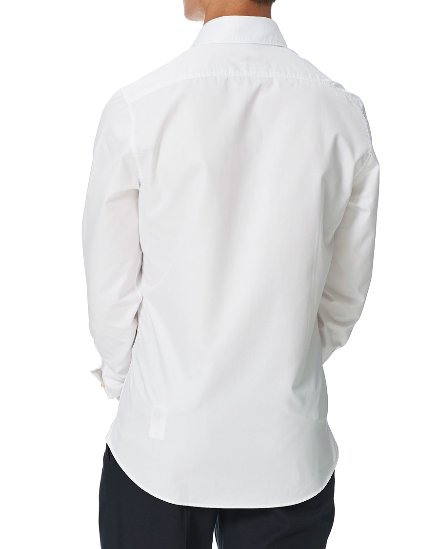 Homme | Chemises | Stenströms | Slimline Washed Cotton Plain Shirt White