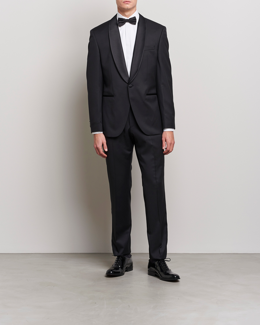 Heren | Overhemden | Stenströms | Slimline Smoking Shirt White