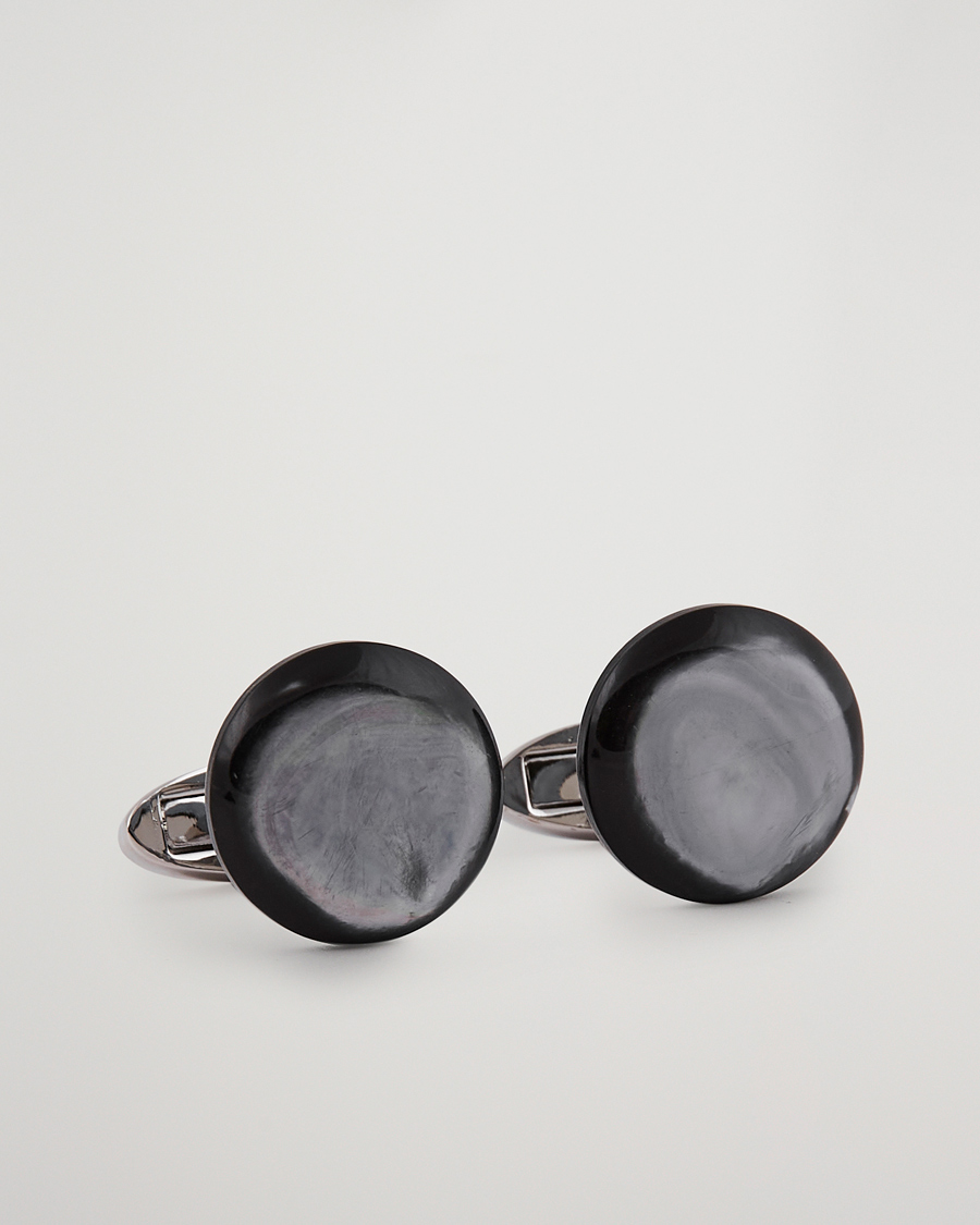 Heren | Manchetknopen | Stenströms | Mother of Pearl Cufflink Grey