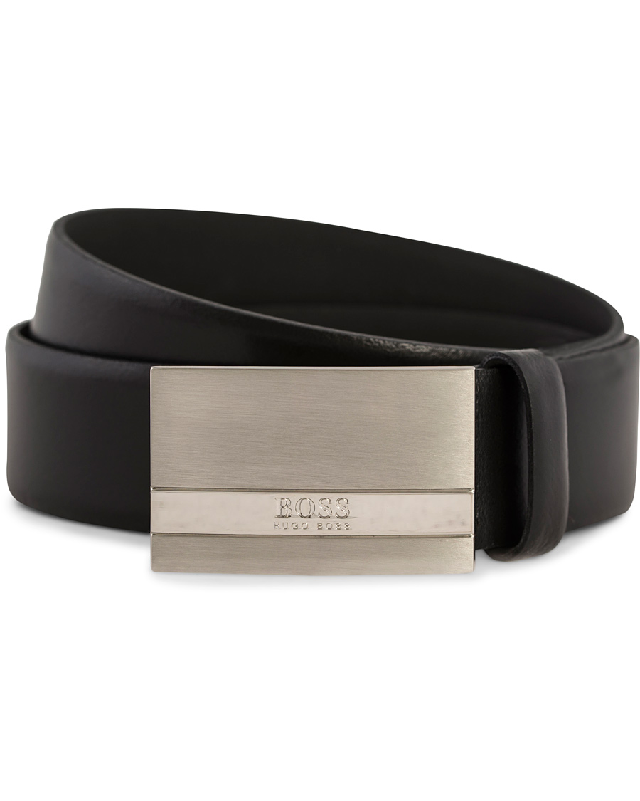 Homme | BOSS Baxton Plaited Logo Belt 3,5 cm Black | BOSS BLACK | BOSS Baxton Plaited Logo Belt 3,5 cm Black
