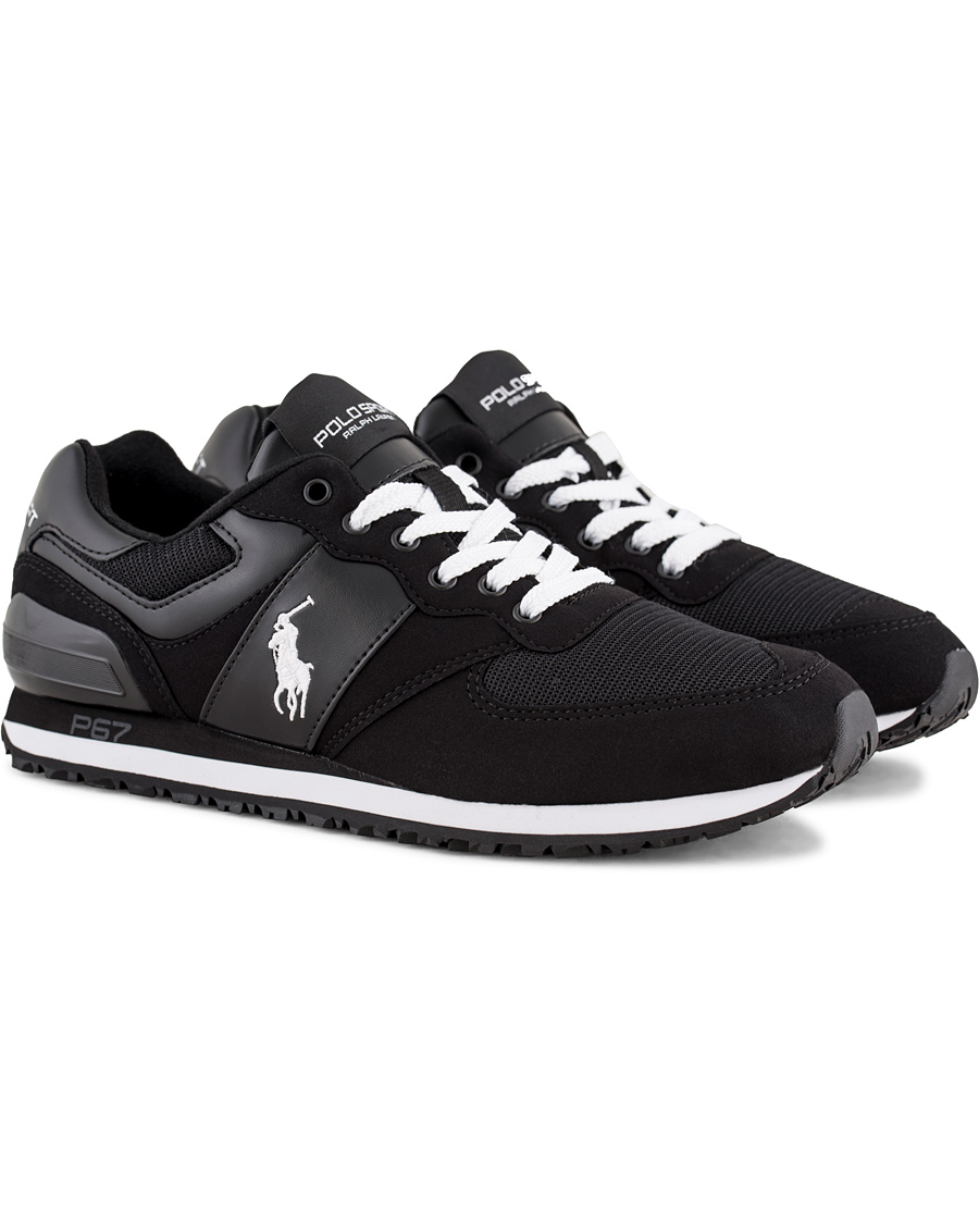 Homme | Polo Ralph Lauren Slaton Pony Running Sneaker Black/White | Polo Ralph Lauren | Slaton Pony Running Sneaker Black/White
