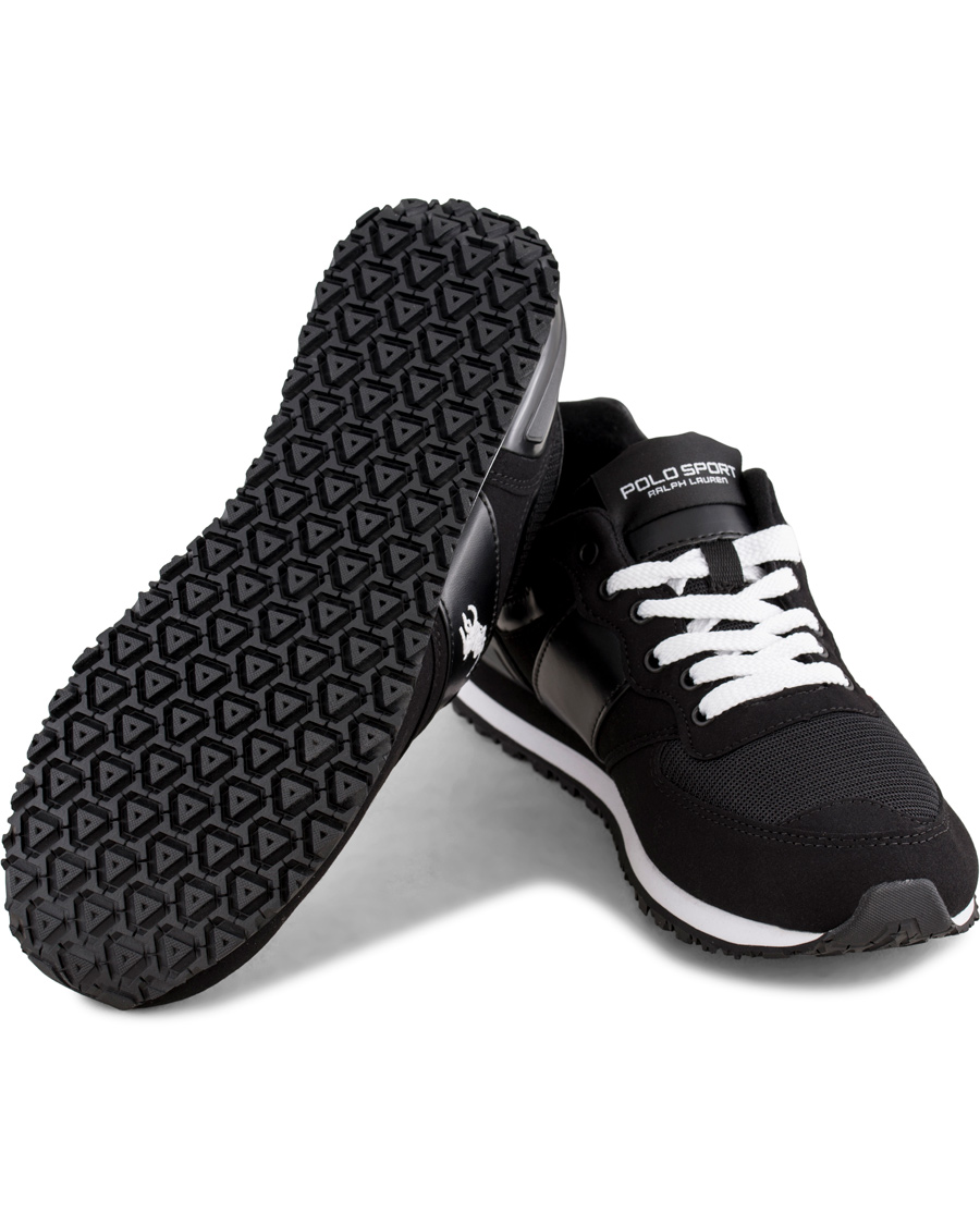 Homme | Polo Ralph Lauren Slaton Pony Running Sneaker Black/White | Polo Ralph Lauren | Slaton Pony Running Sneaker Black/White