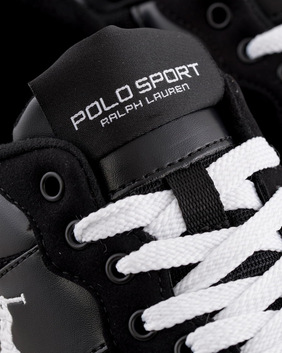 Homme | Polo Ralph Lauren Slaton Pony Running Sneaker Black/White | Polo Ralph Lauren | Slaton Pony Running Sneaker Black/White