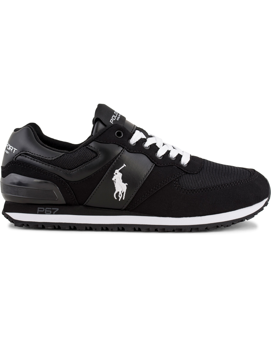 Homme | Polo Ralph Lauren Slaton Pony Running Sneaker Black/White | Polo Ralph Lauren | Slaton Pony Running Sneaker Black/White
