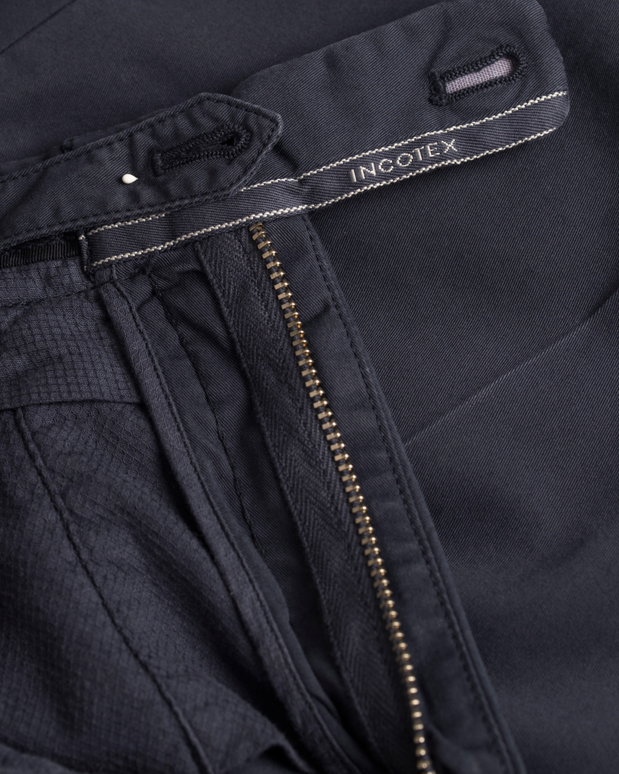 Homme | Pantalons | Incotex | Slim Fit Stretch Chinos Navy