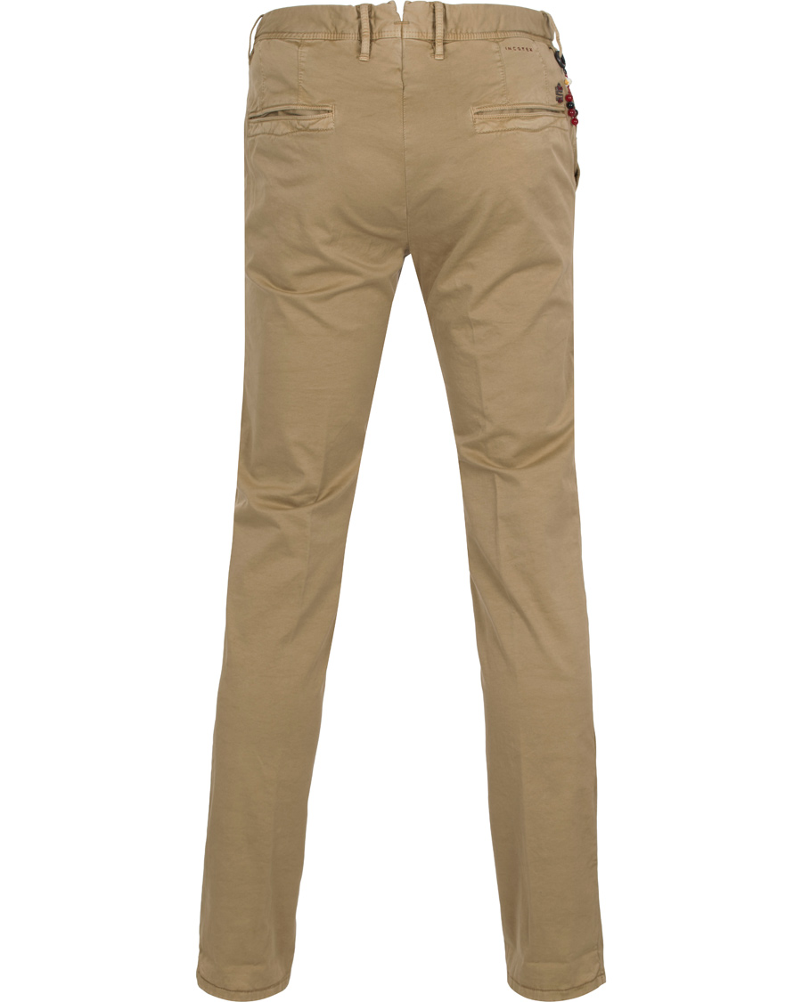 Homme | Pantalons | Incotex | Slim Fit Stretch Slacks Khaki