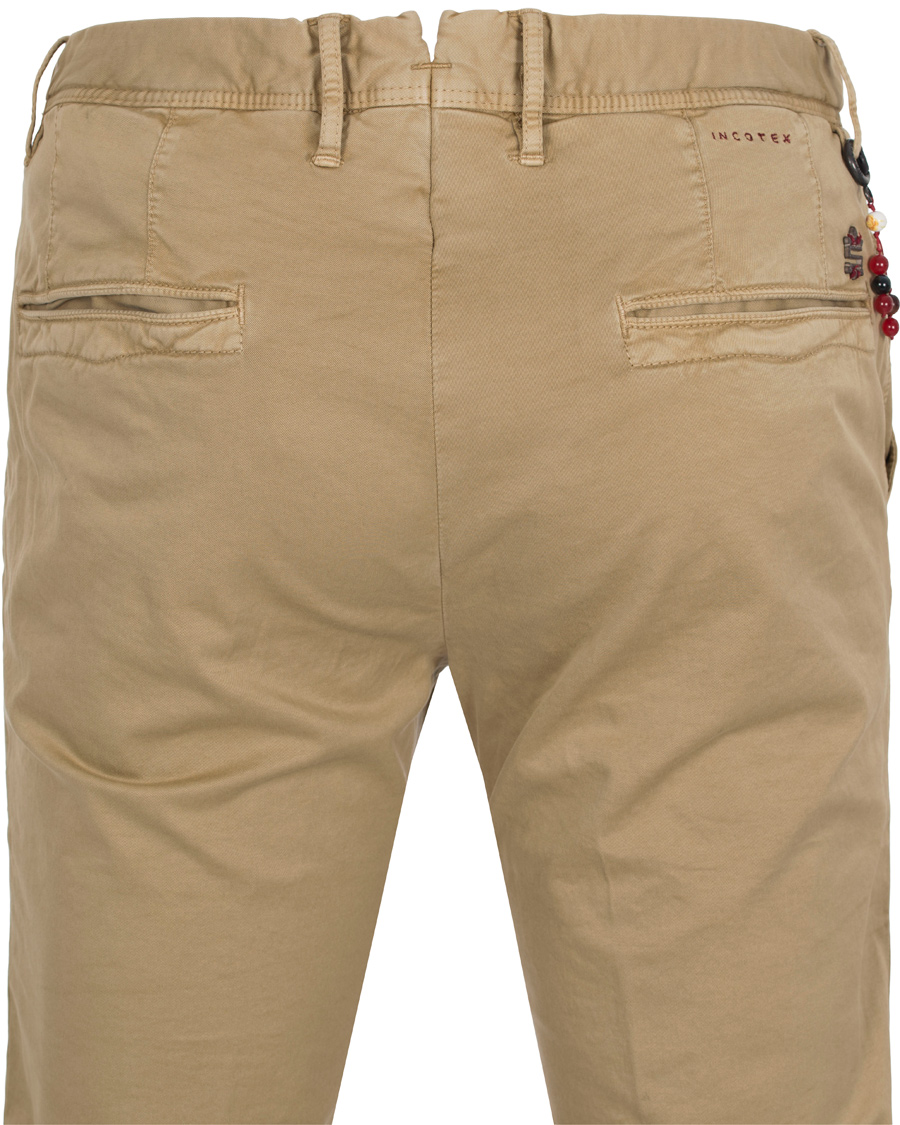Homme | Pantalons | Incotex | Slim Fit Stretch Slacks Khaki