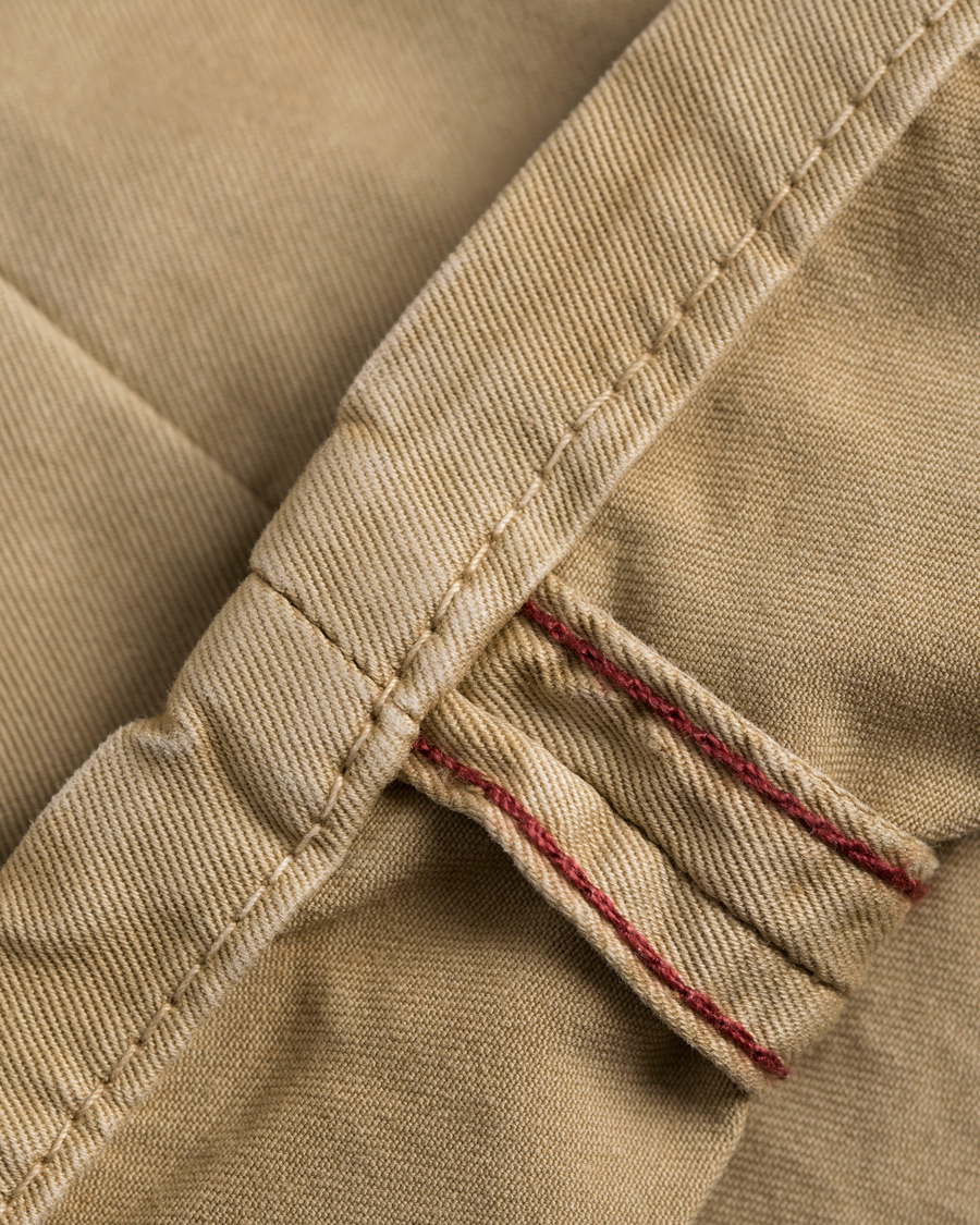 Homme | Pantalons | Incotex | Slim Fit Stretch Slacks Khaki