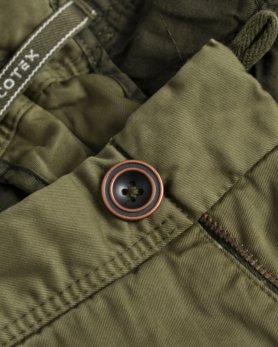 Homme | Pantalons | Incotex | Slim Fit Stretch Slacks Army Green
