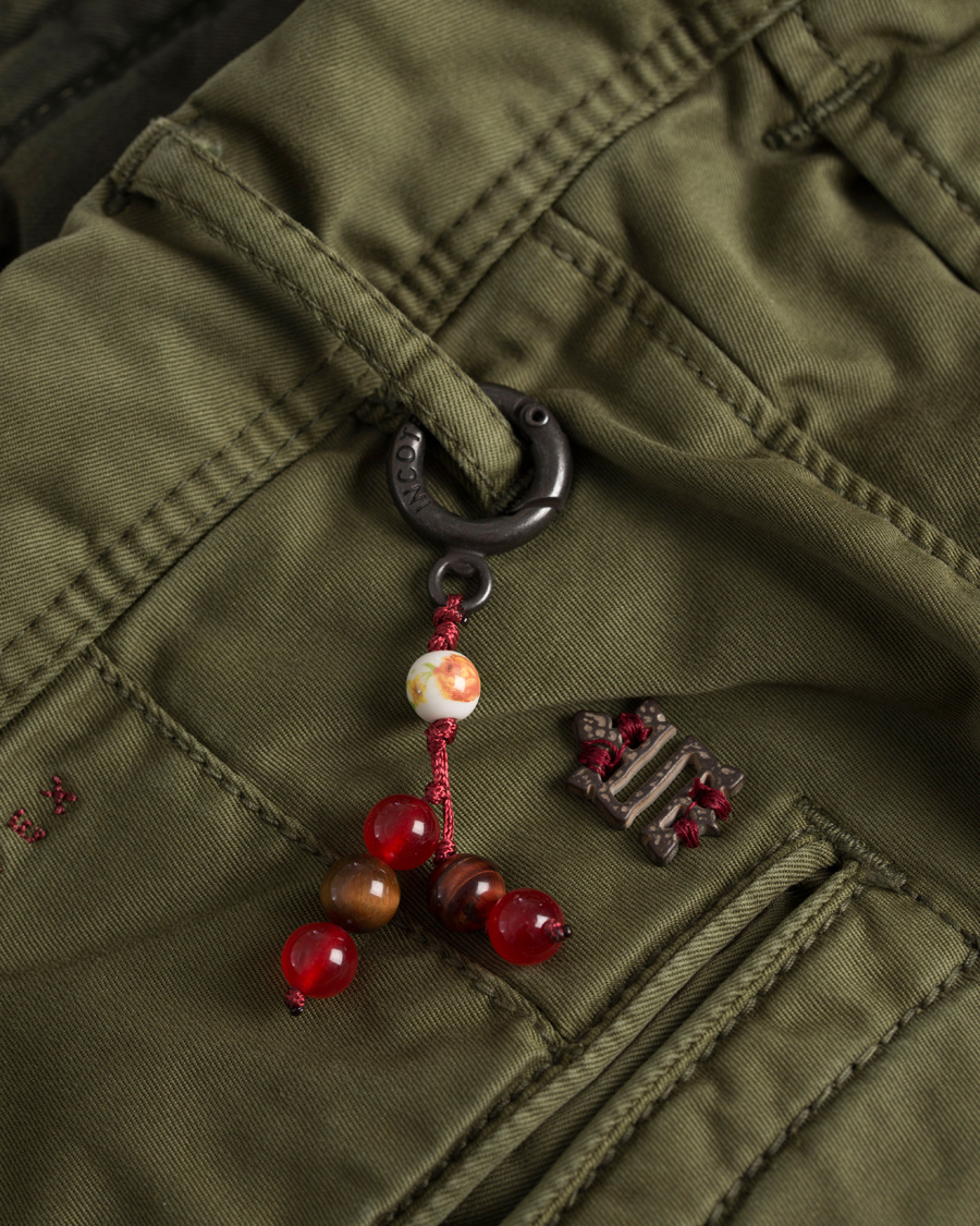 Homme | Pantalons | Incotex | Slim Fit Stretch Slacks Army Green