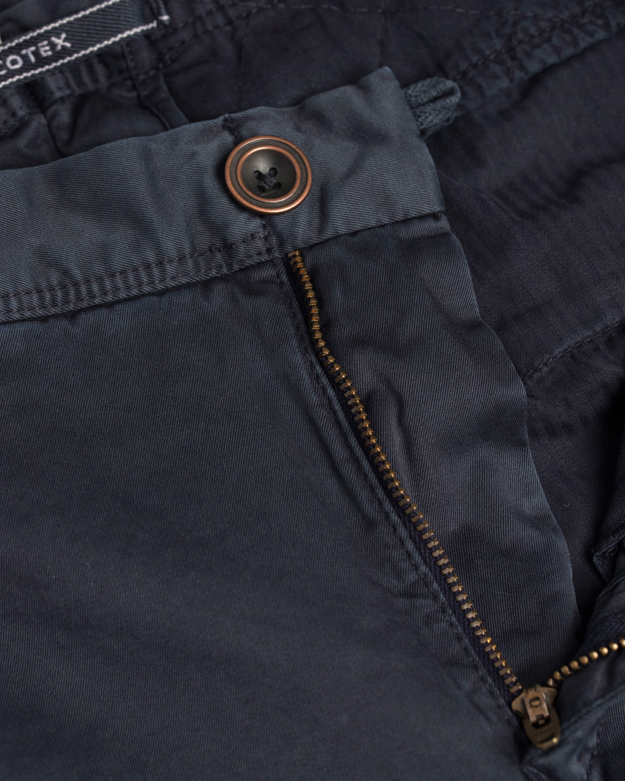Homme | Pantalons | Incotex | Slim Fit Stretch Slacks Navy