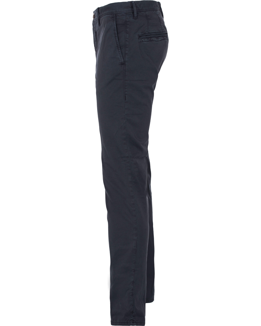 Homme | Pantalons | Incotex | Slim Fit Stretch Slacks Navy