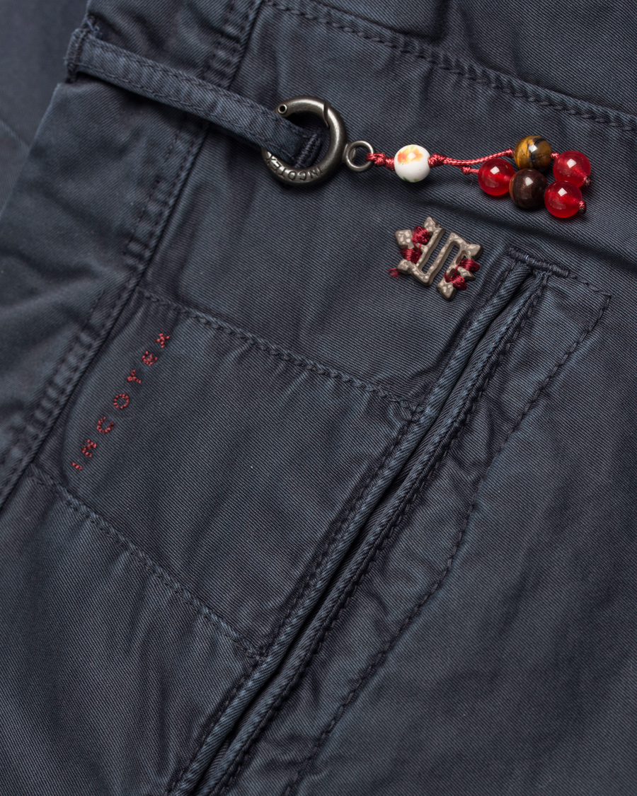 Homme | Pantalons | Incotex | Slim Fit Stretch Slacks Navy