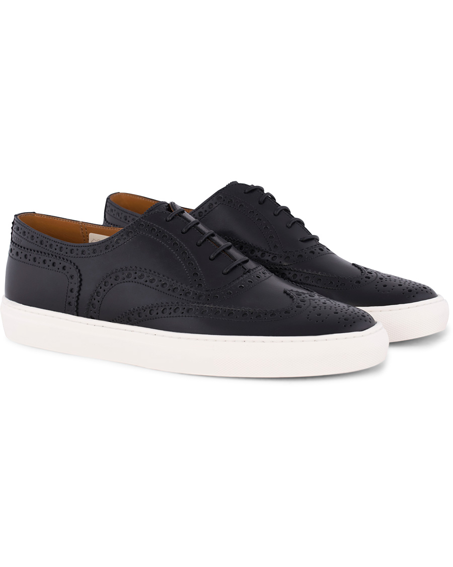 Homme | Bally Herico Brogue Sneaker Black Calf | Bally | Herico Brogue Sneaker Black Calf