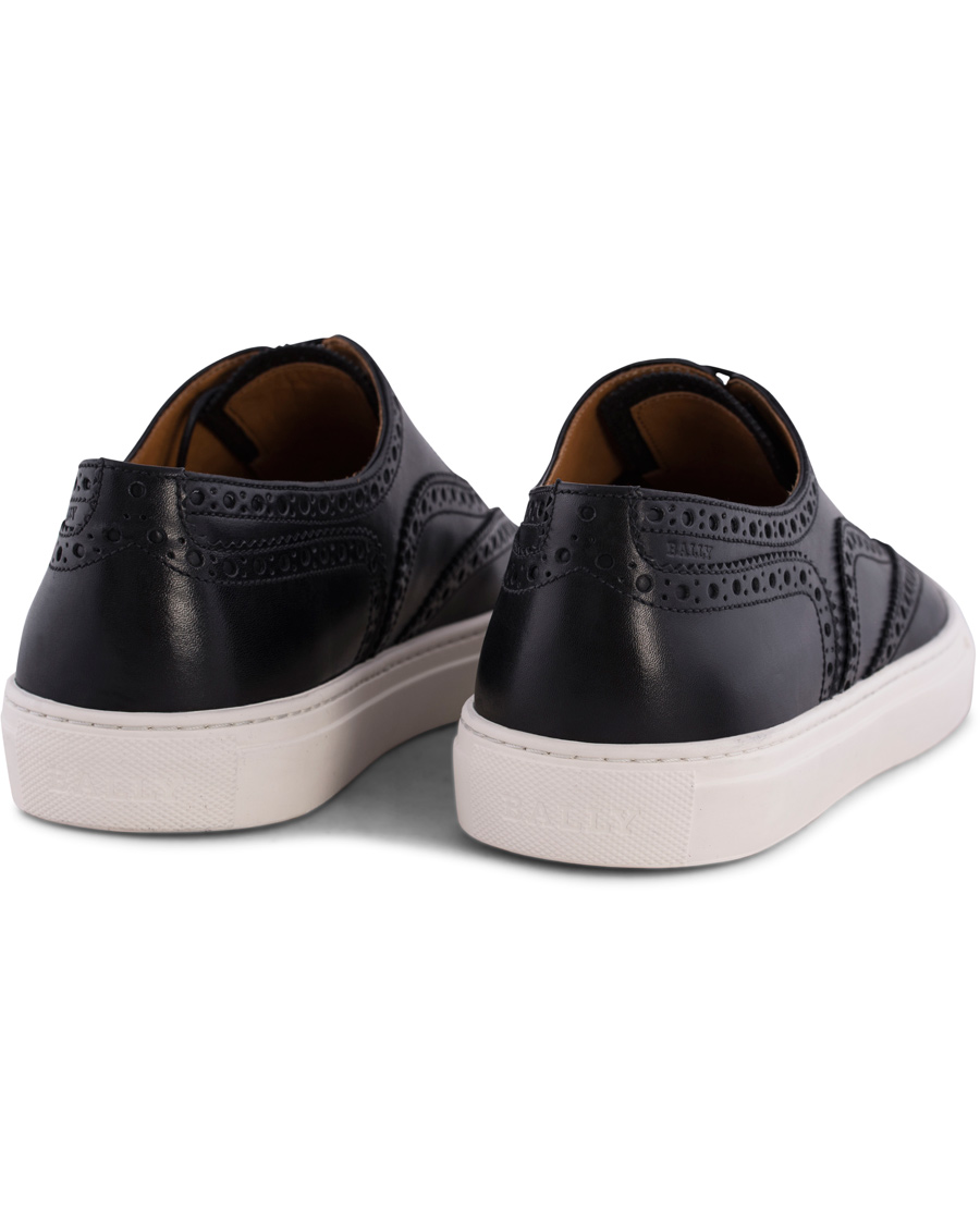 Homme | Bally Herico Brogue Sneaker Black Calf | Bally | Herico Brogue Sneaker Black Calf