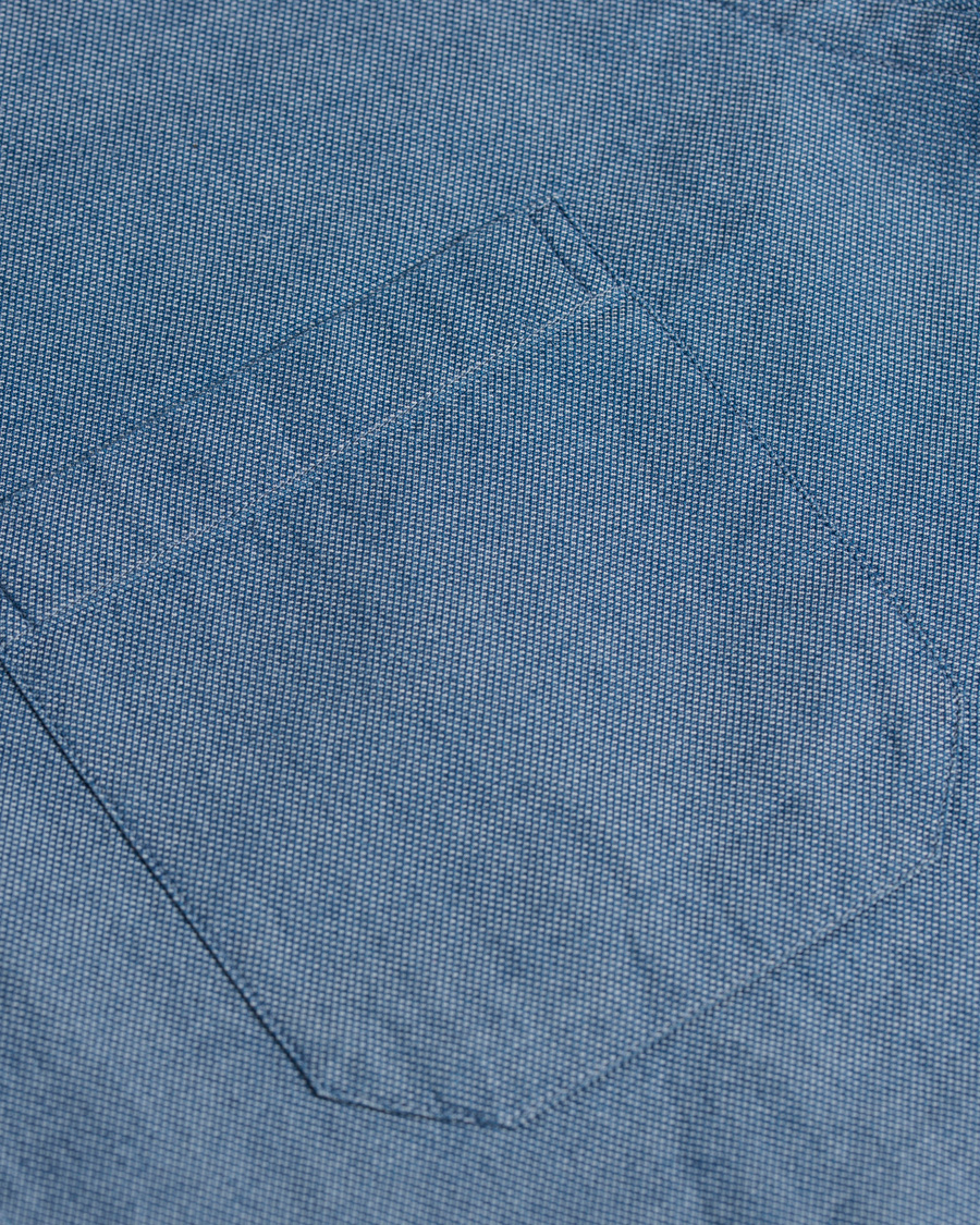 Homme | Chemises | Eton | Slim Fit Green Ribbon Denim BD Shirt Indigo