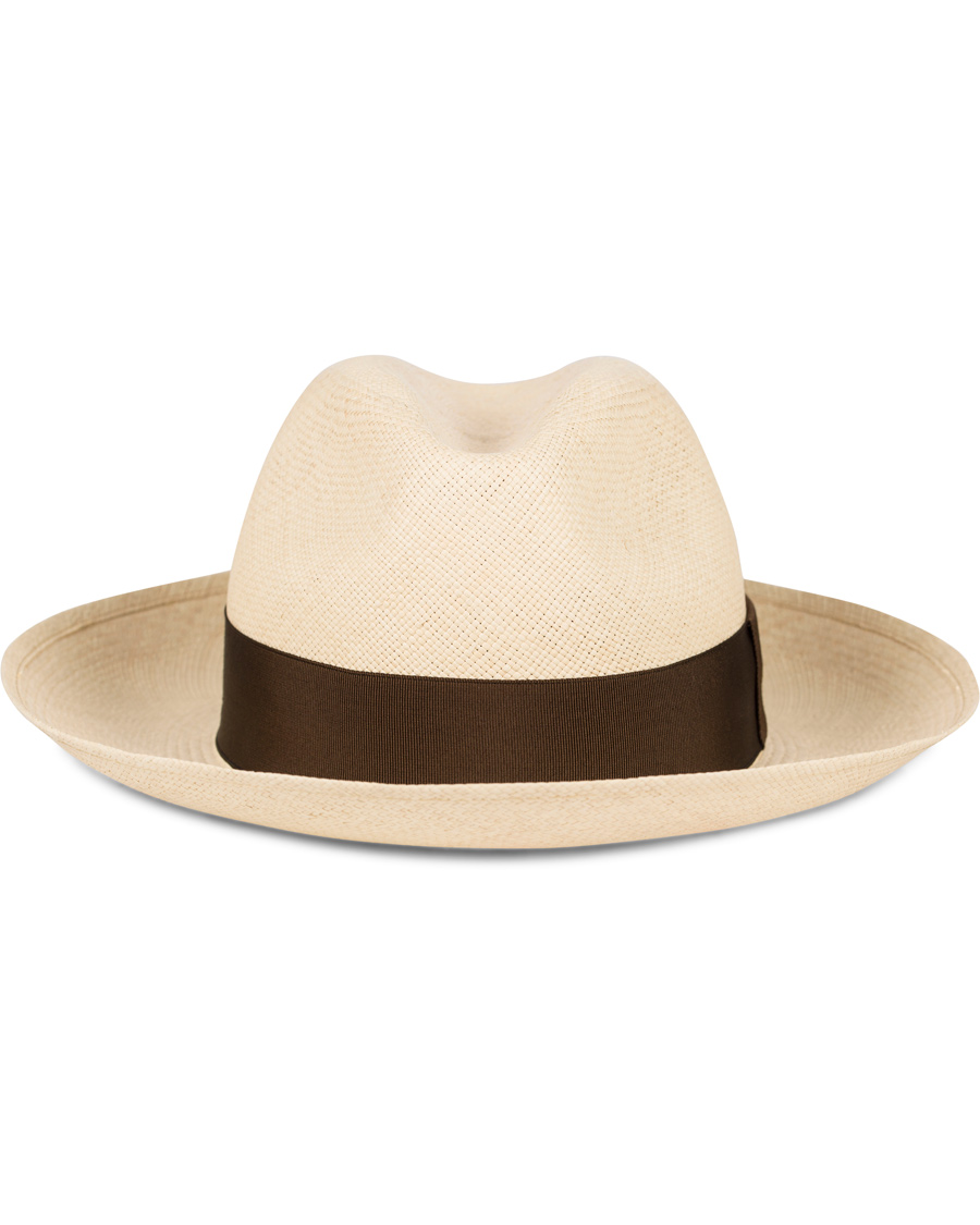 Homme | Borsalino Panama Quito Hat With Large Brim Brown | Borsalino | Panama Quito Hat With Large Brim Brown