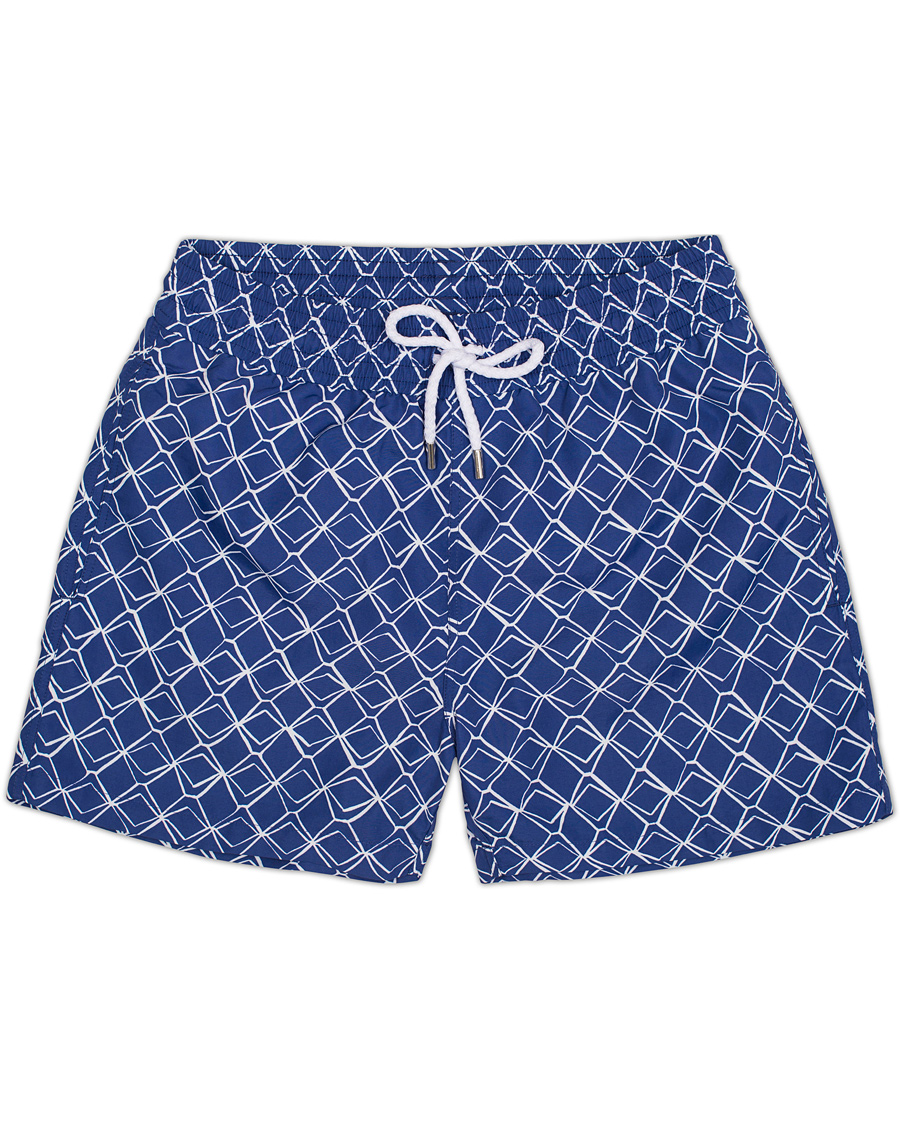 Heren | Zwembroek | Frescobol Carioca | Short Sport Swim Trunk Colunas Print Navy/White
