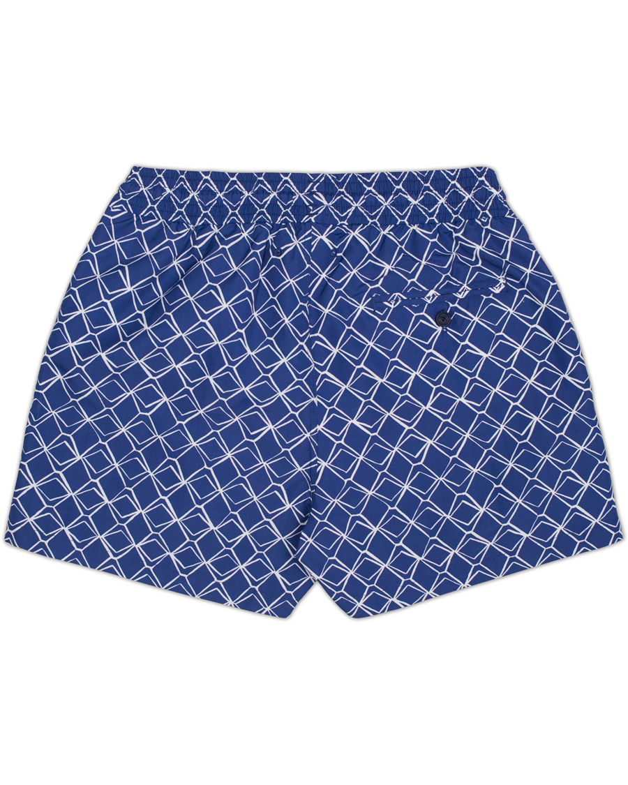 Heren | Zwembroek | Frescobol Carioca | Short Sport Swim Trunk Colunas Print Navy/White