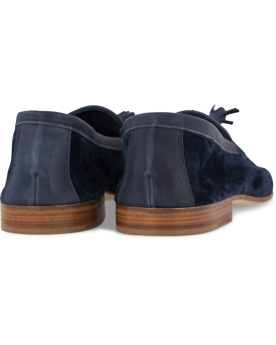 Homme | Edward Green Portland I Tassel Travel Slipper Navy | Edward Green | Portland I Tassel Travel Slipper Navy