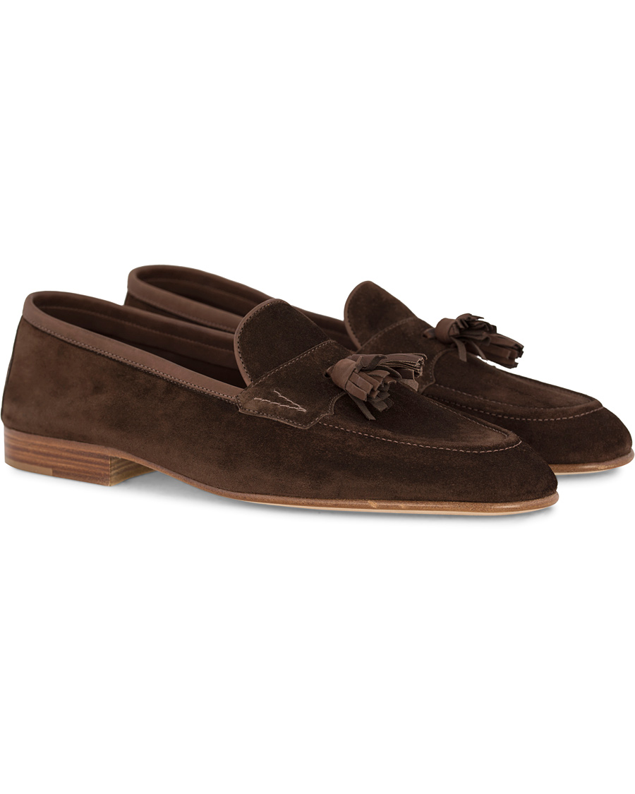 Homme | Edward Green Portland I Tassel Travel Slipper Brown | Edward Green | Portland I Tassel Travel Slipper Brown