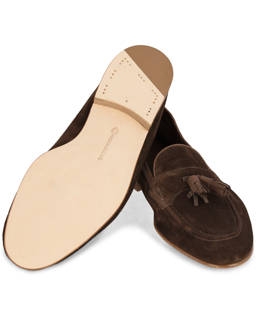 Homme | Edward Green Portland I Tassel Travel Slipper Brown | Edward Green | Portland I Tassel Travel Slipper Brown