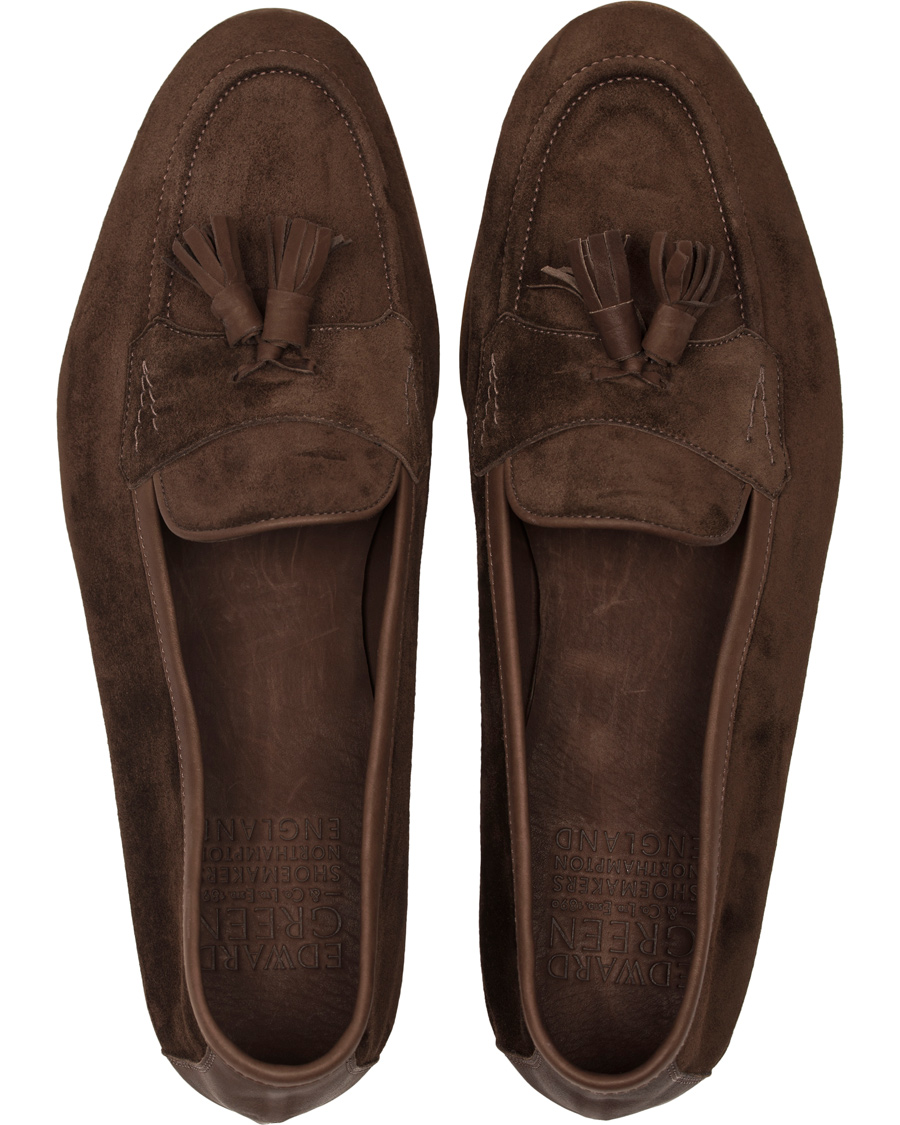Homme | Edward Green Portland I Tassel Travel Slipper Brown | Edward Green | Portland I Tassel Travel Slipper Brown