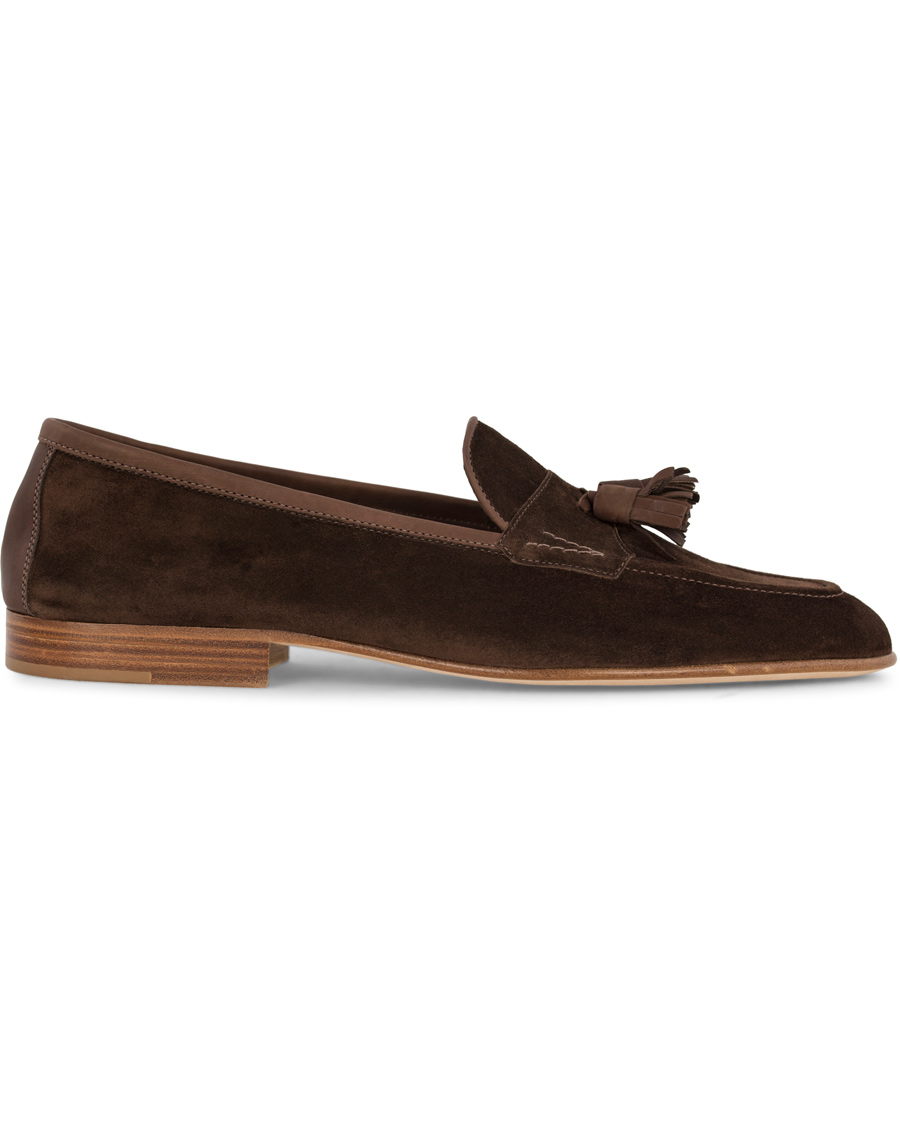 Homme | Edward Green Portland I Tassel Travel Slipper Brown | Edward Green | Portland I Tassel Travel Slipper Brown