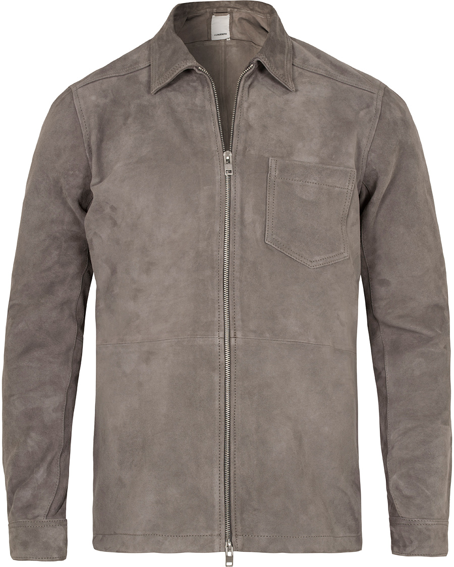 Homme | Manteaux Et Vestes | J.Lindeberg | Jonah Zip Suede Jacket Grey