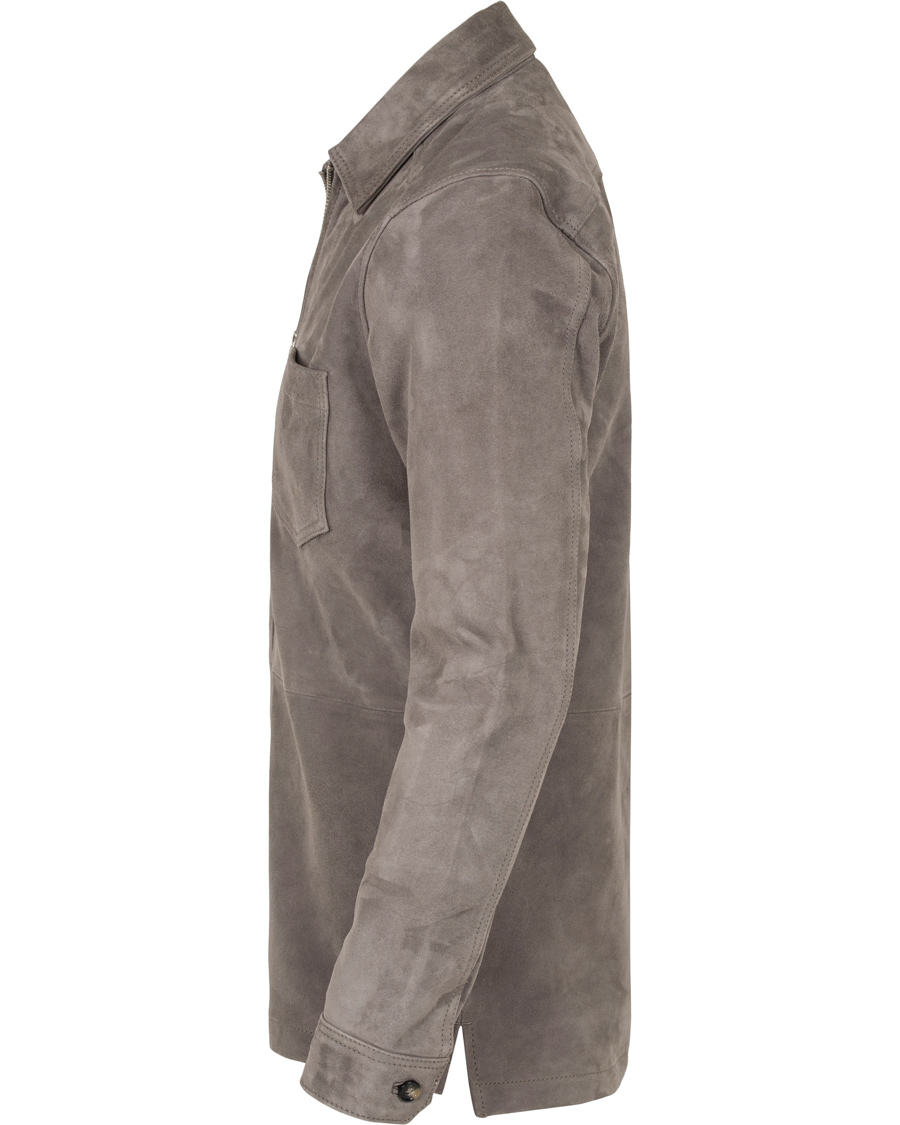 Homme | Manteaux Et Vestes | J.Lindeberg | Jonah Zip Suede Jacket Grey