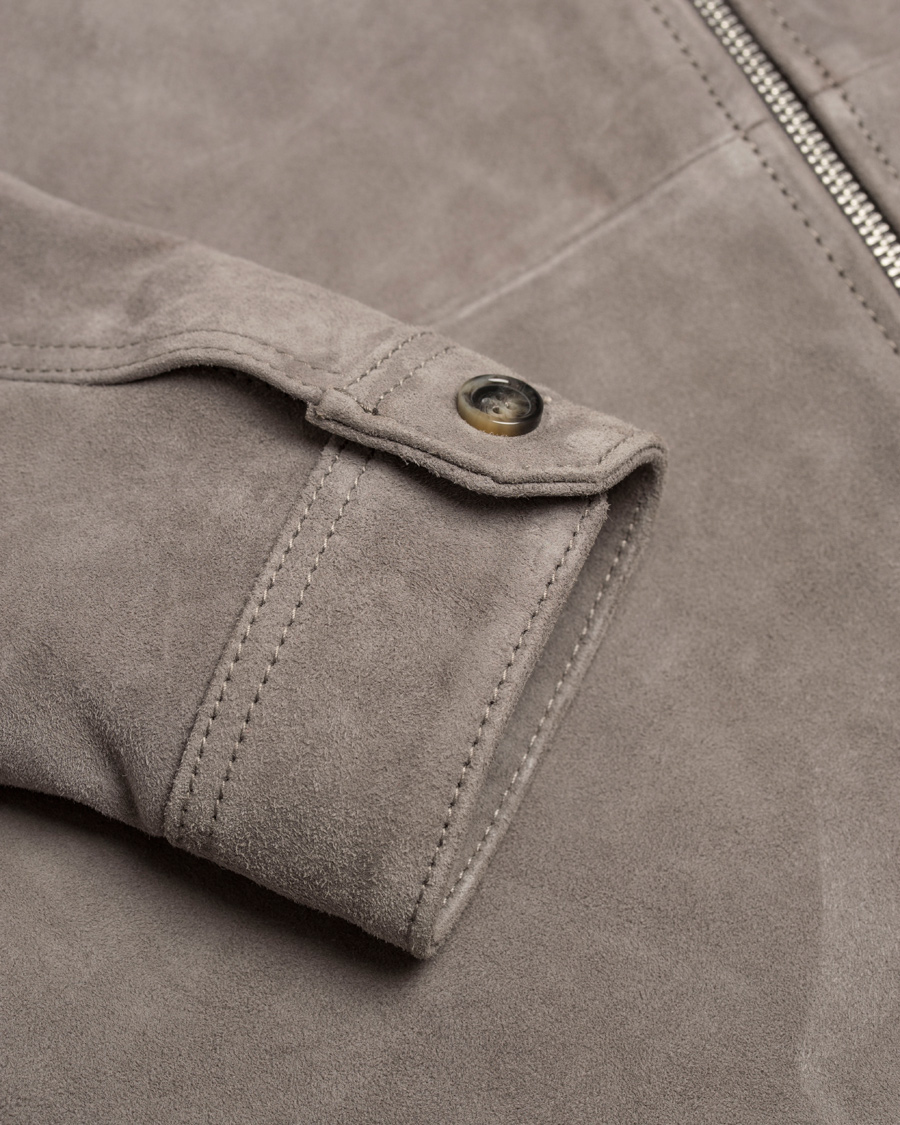 Homme | Manteaux Et Vestes | J.Lindeberg | Jonah Zip Suede Jacket Grey