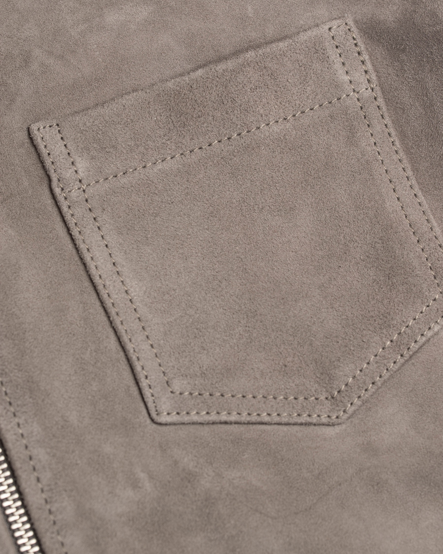 Homme | Manteaux Et Vestes | J.Lindeberg | Jonah Zip Suede Jacket Grey