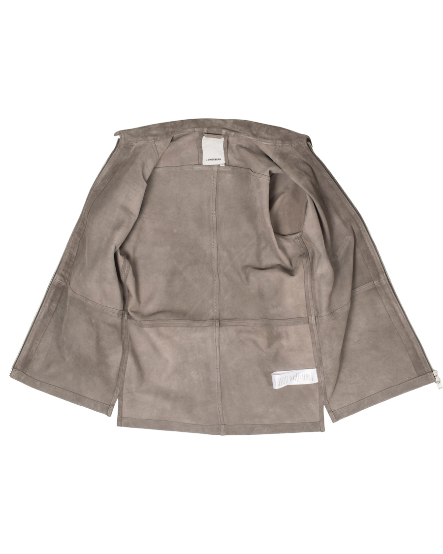 Homme | Manteaux Et Vestes | J.Lindeberg | Jonah Zip Suede Jacket Grey