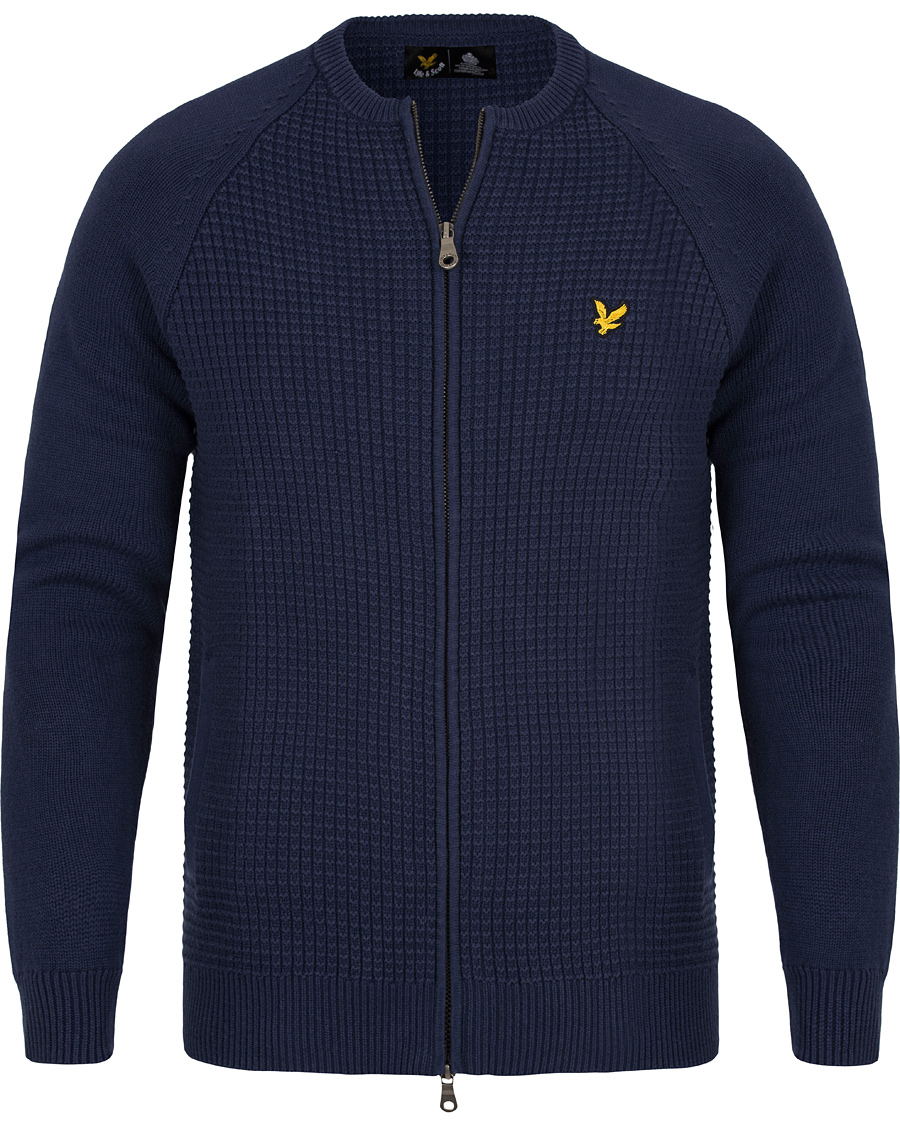 Homme | Pulls Et Tricots | Lyle & Scott | Crew Neck Garter Bomber Navy