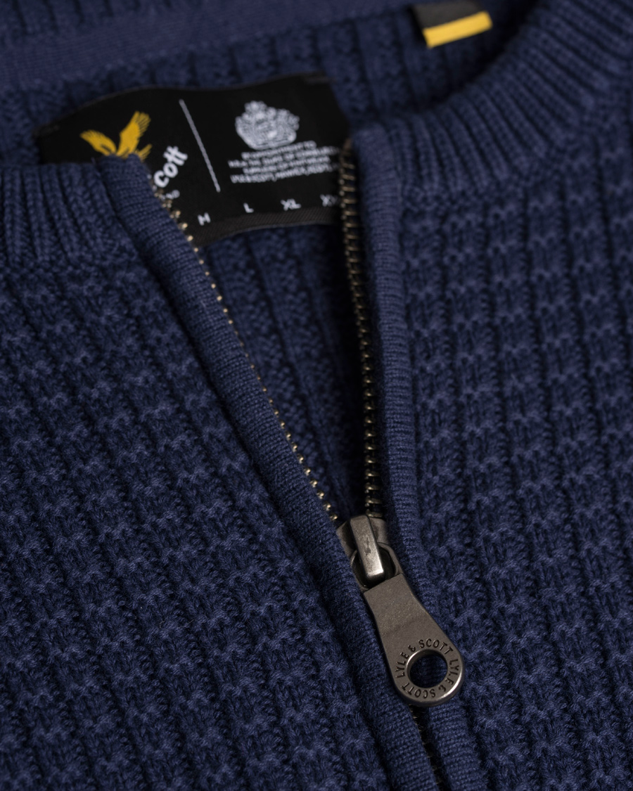 Homme | Pulls Et Tricots | Lyle & Scott | Crew Neck Garter Bomber Navy