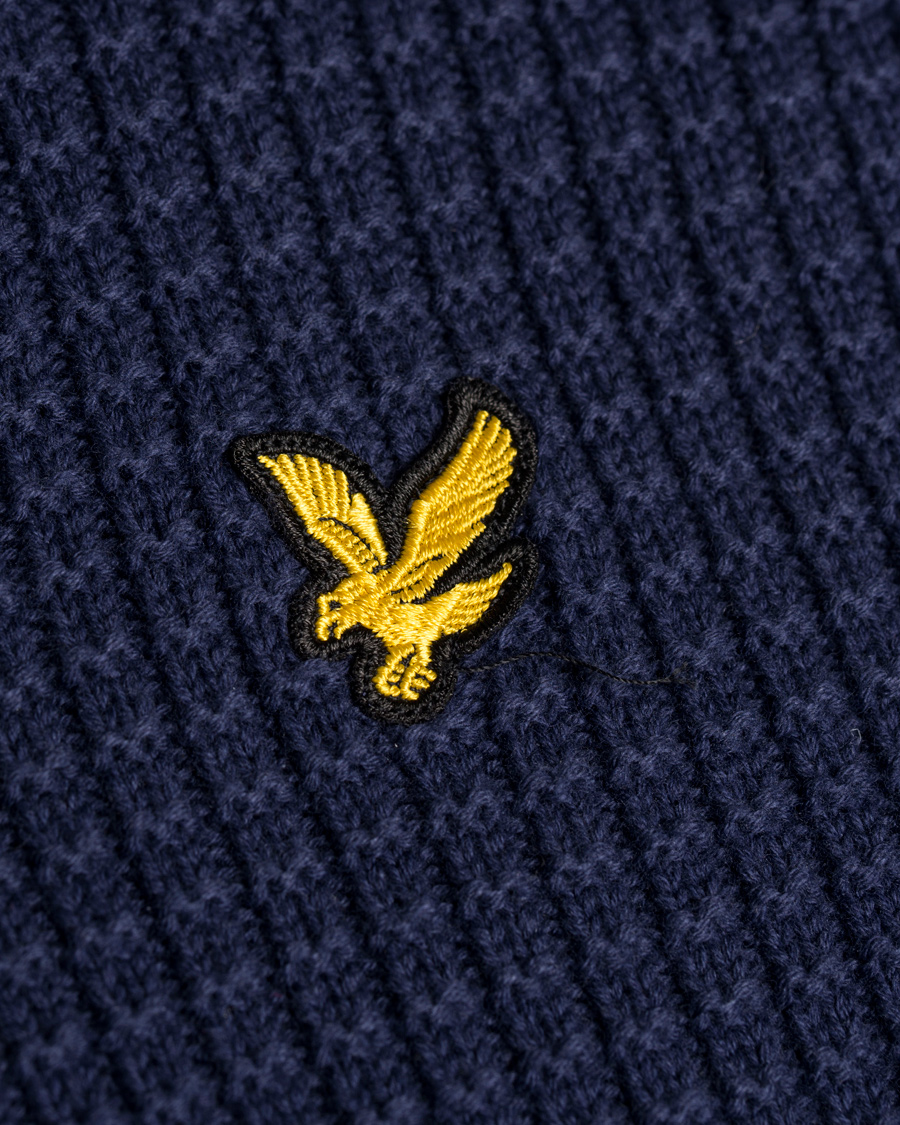Homme | Pulls Et Tricots | Lyle & Scott | Crew Neck Garter Bomber Navy