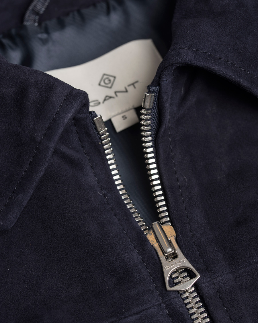 Homme | Manteaux Et Vestes | GANT Diamond G | Suede Windcheater Jacket Marine