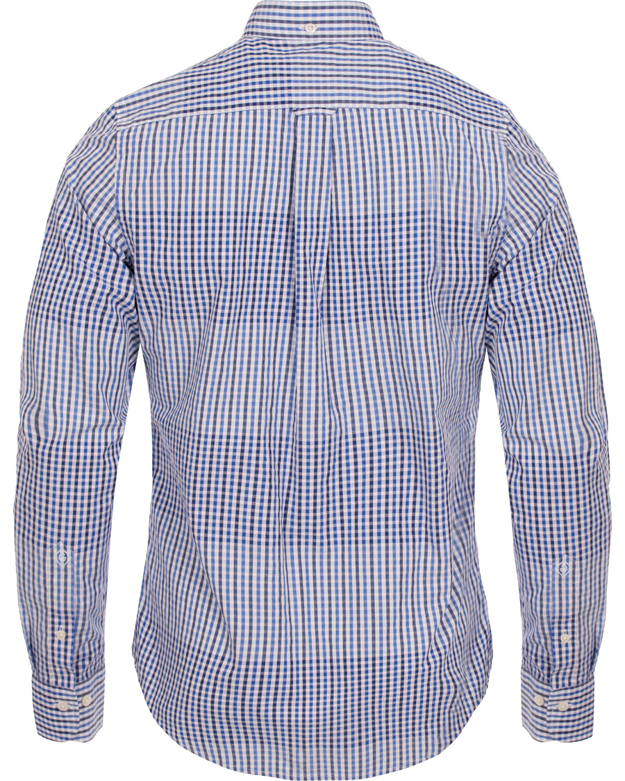 Homme | Chemises | GANT Diamond G | Check Block Fitted Body Shirt Yale Blue