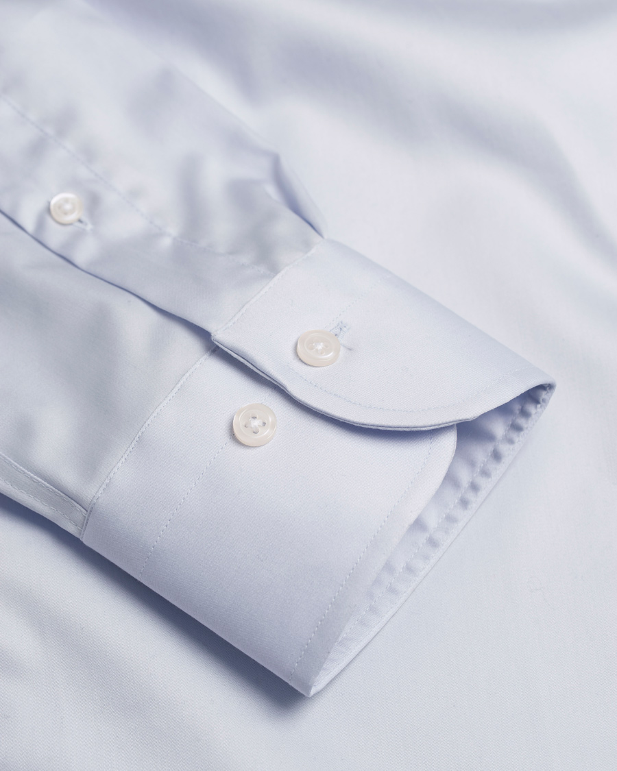 Homme | Chemises | GANT Diamond G | Fine Satin Weave Fitted Body Shirt Blue