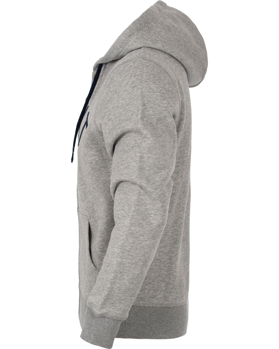 Homme | Pulls Et Tricots | GANT | Full Zip Hoodie Light Grey Melange