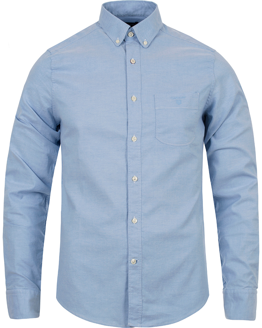 Homme | Chemises | GANT | Stretch Oxford Fitted Body Shirt Sky Blue
