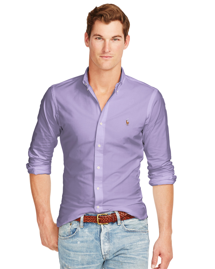 Homme | Chemises | Polo Ralph Lauren | Slim Fit Oxford Stretch Shirt Violet