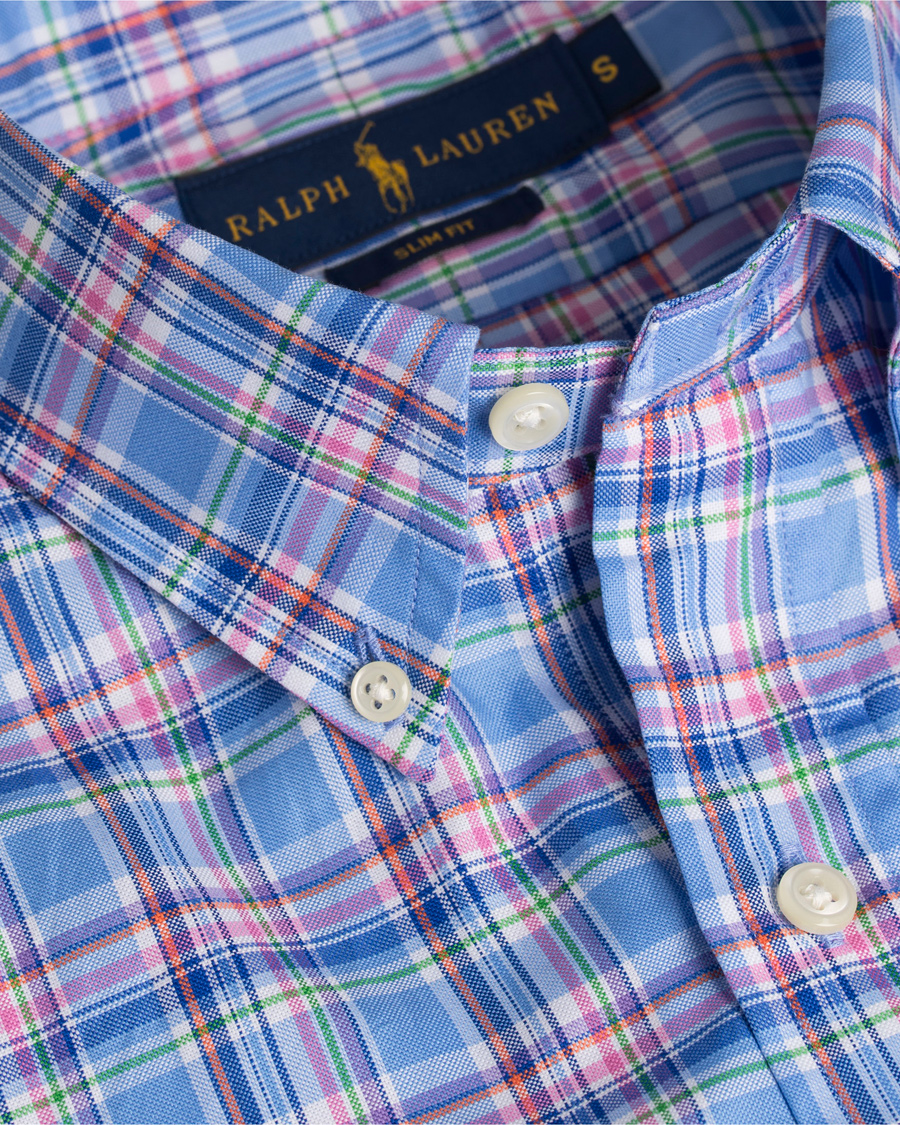 Heren | Overhemden | Polo Ralph Lauren | Slim Fit Luxury Oxford Shirt Blue/Orange