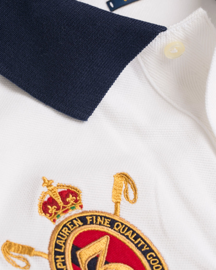 Homme | Polos | Polo Ralph Lauren | Blackwatch Block Stripe Polo White