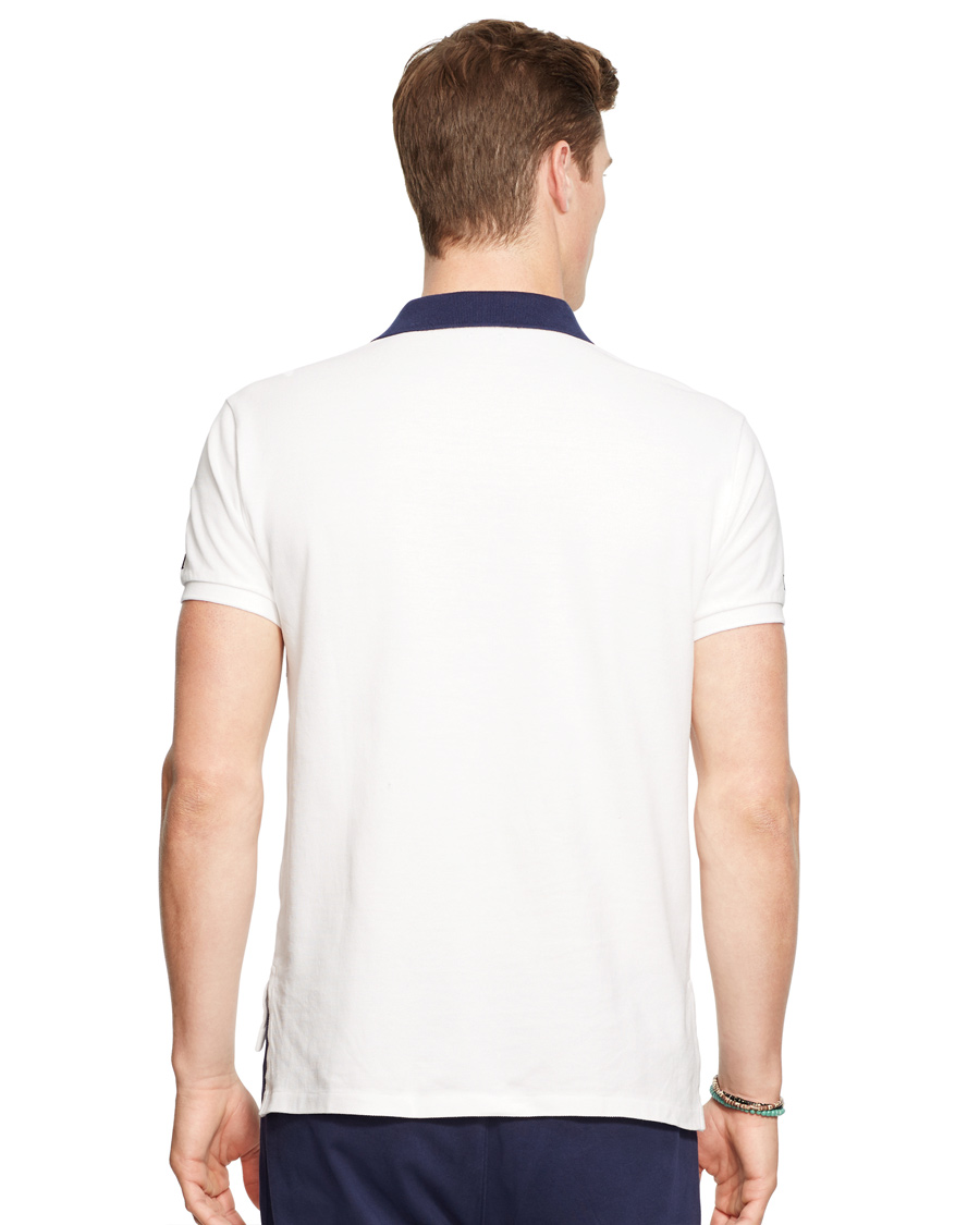 Homme | Polos | Polo Ralph Lauren | Blackwatch Block Stripe Polo White